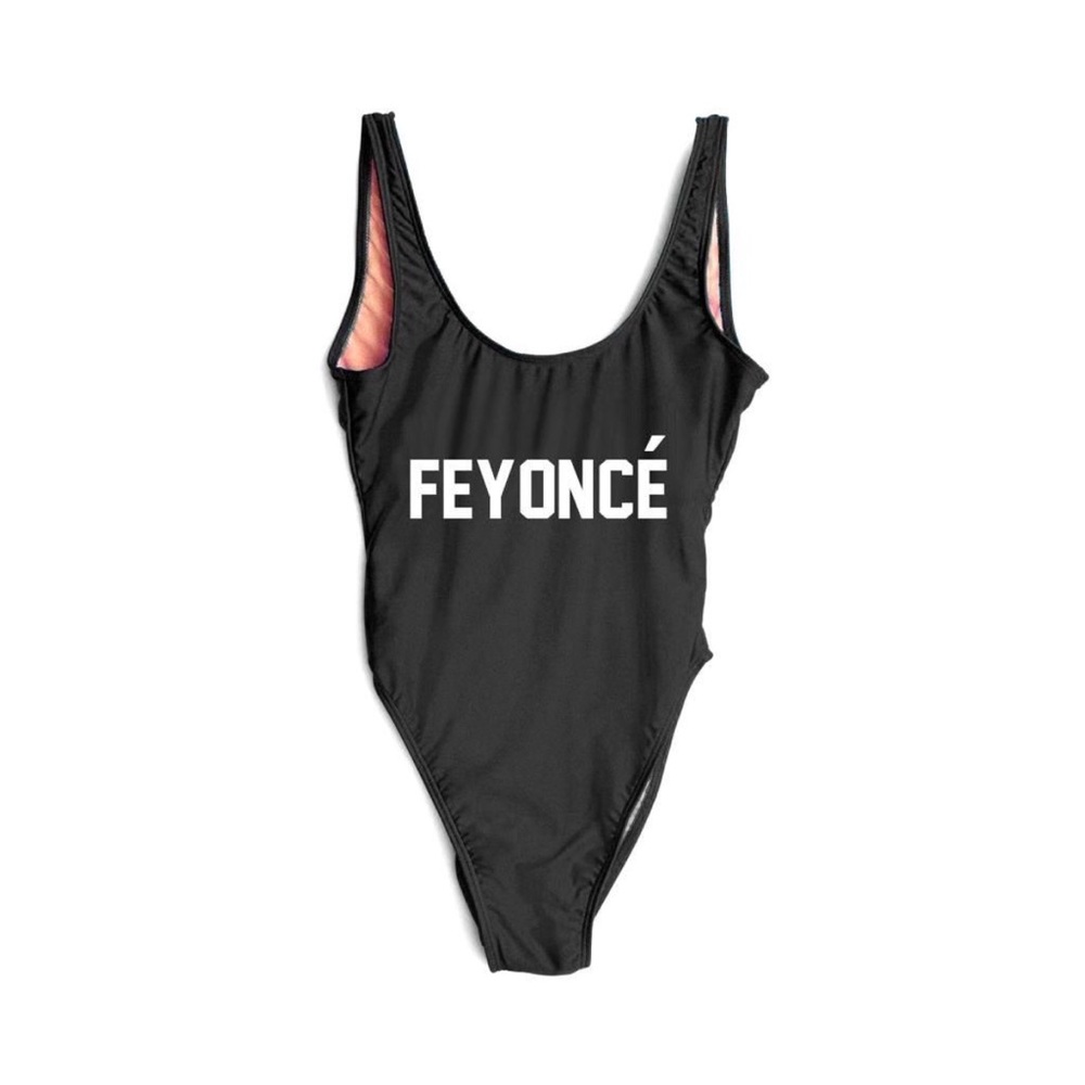 Black Feyonce One Piece Swimsuit for Bride